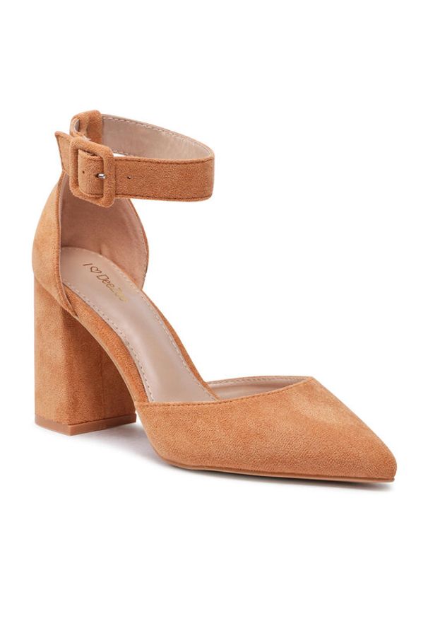 DeeZee Czółenka KL-HHK539-01 Brązowy. Kolor: brązowy. Materiał: materiał