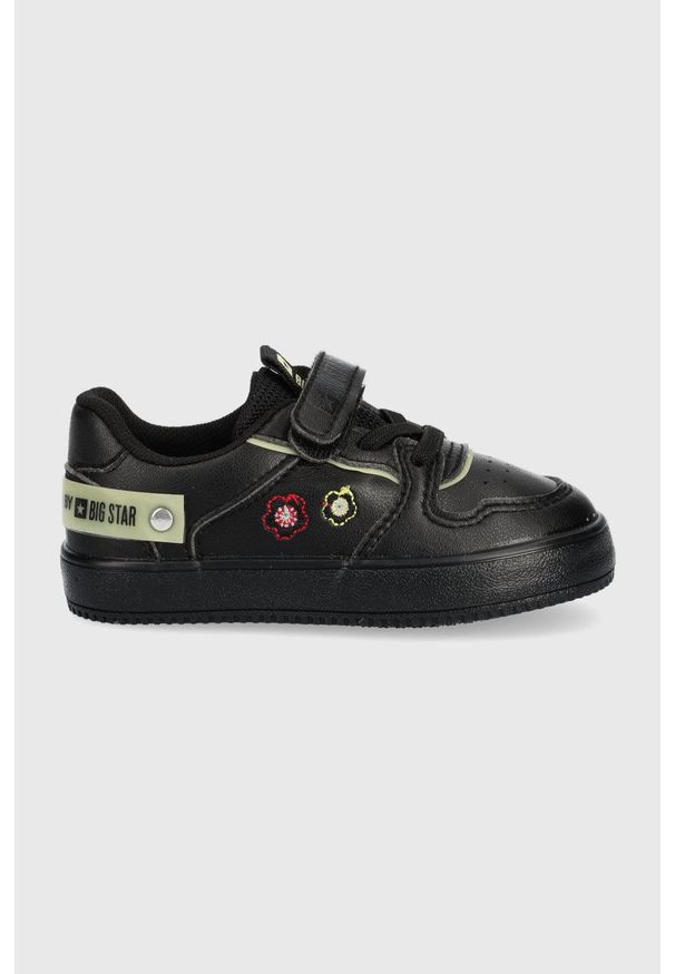 Big-Star - Big Star sneakersy dziecięce kolor czarny. Nosek buta: okrągły. Zapięcie: rzepy. Kolor: czarny. Materiał: guma