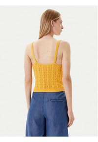 United Colors of Benetton - United Colors Of Benetton Top 101TDH01B Żółty Slim Fit. Kolor: żółty. Materiał: bawełna #4