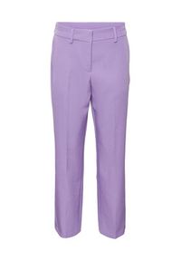 YAS Spodnie materiałowe 26028860 Fioletowy Regular Fit. Kolor: fioletowy. Materiał: materiał