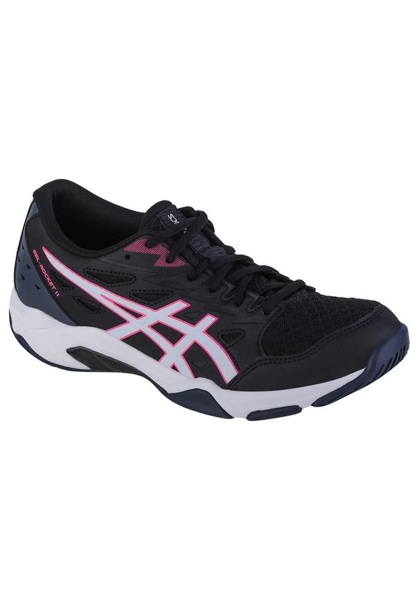 Asics - Buty do siatkówki damskie, ASICS Gel-Rocket 11. Kolor: biały, czarny, różowy, wielokolorowy. Materiał: syntetyk, materiał. Sport: siatkówka