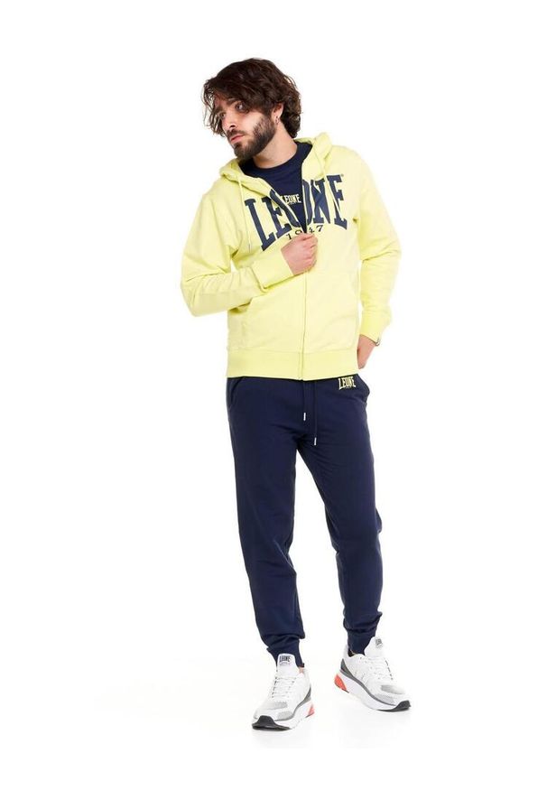 LEONE 1947 APPAREL - Męska zapinana na zamek bluza z kapturem Leone 1947 Apparel. Typ kołnierza: kaptur. Kolor: zielony, wielokolorowy, żółty. Materiał: tkanina. Sport: fitness