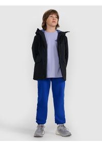 4f - 4F Kurtka przejściowa membrana 5000 chłopięca - czarna 122 (6-7 lat). Okazja: na co dzień. Typ kołnierza: kaptur. Kolor: czarny. Materiał: dzianina, tkanina, syntetyk, materiał, poliester. Sezon: lato. Styl: casual, klasyczny, sportowy #2