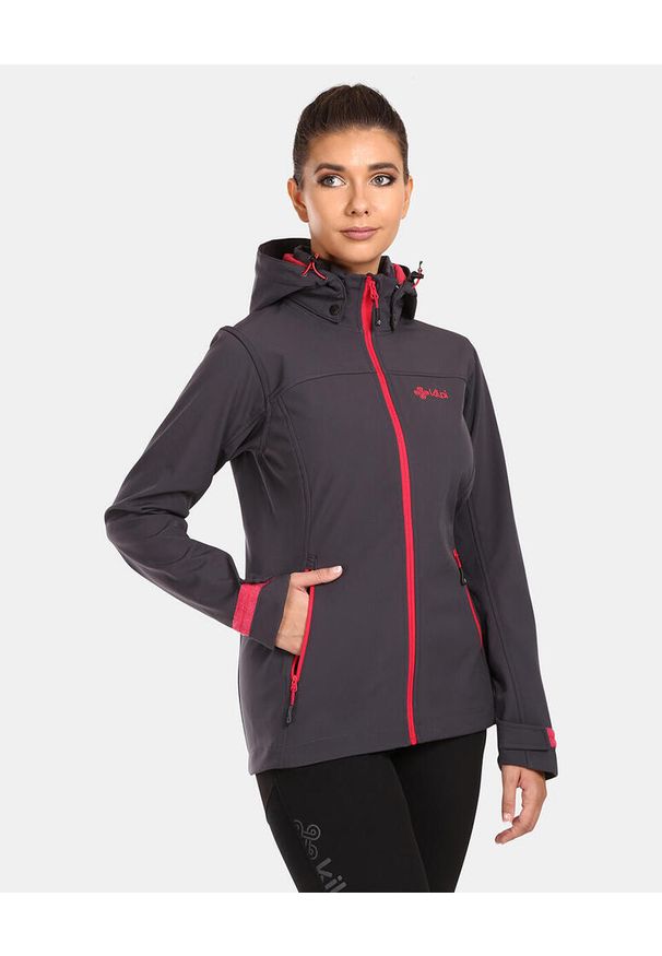 Damska kurtka softshell Kilpi RAVIA-W. Kolor: szary. Materiał: softshell. Sport: turystyka piesza