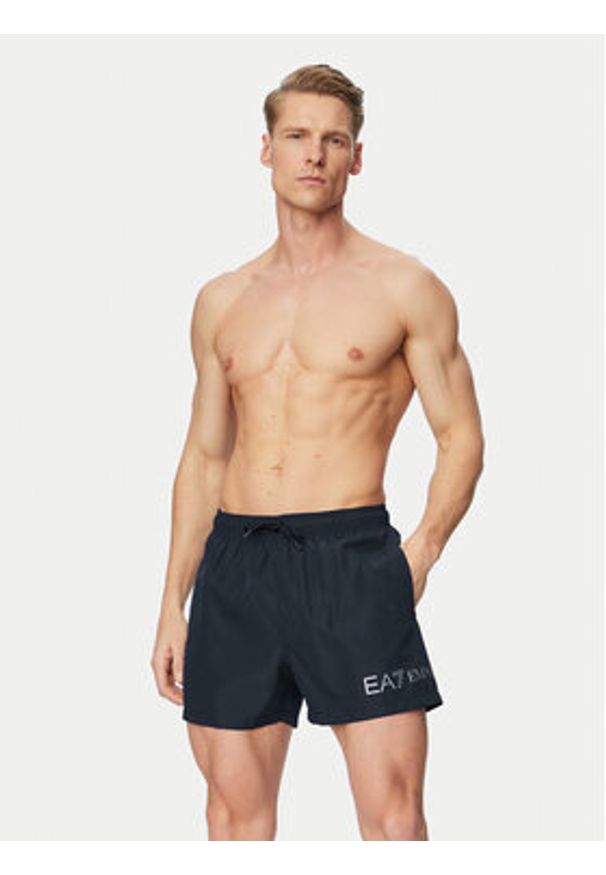 EA7 Emporio Armani Szorty kąpielowe 7M002000 AF13049 MC026 Czarny Regular Fit. Kolor: czarny. Materiał: syntetyk