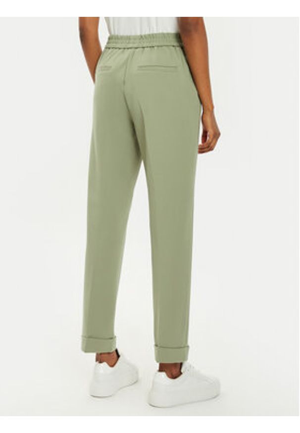 Olsen Chinosy 14002105 Zielony Slim Fit. Kolor: zielony. Materiał: wiskoza
