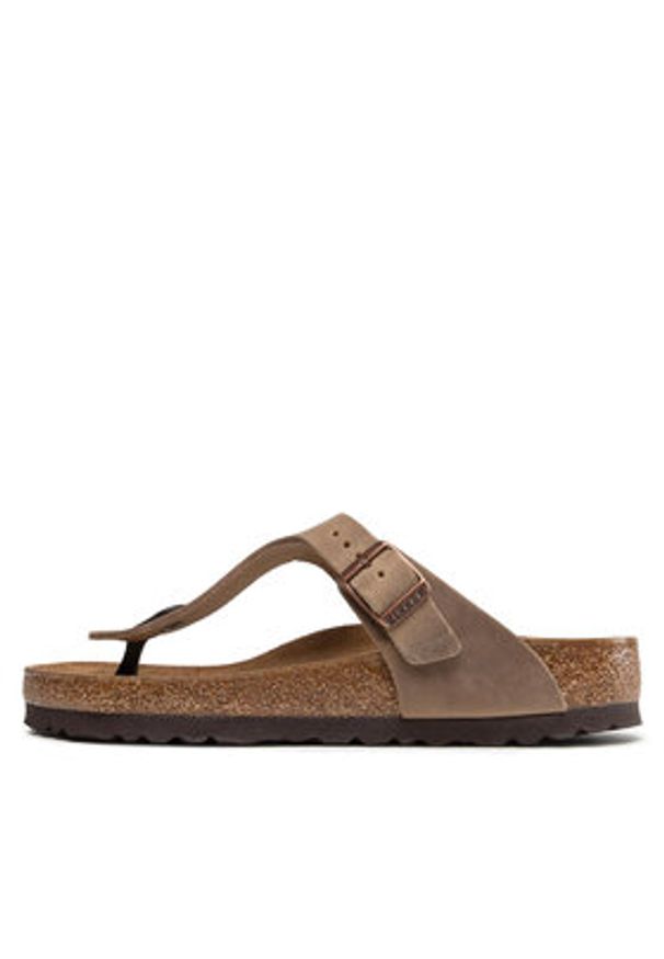 Birkenstock Japonki Gizeh Bs 0943811 Brązowy. Kolor: brązowy. Materiał: nubuk, skóra