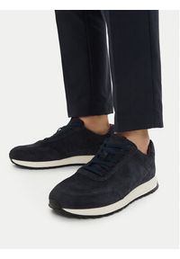 Clarks Sneakersy Radwell Tie 26186565 Granatowy. Kolor: niebieski. Materiał: skóra, zamsz #4