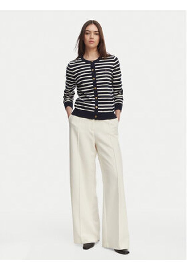 TOMMY HILFIGER - Tommy Hilfiger Kardigan WW0WW42370 Granatowy Regular Fit. Kolor: niebieski. Materiał: syntetyk