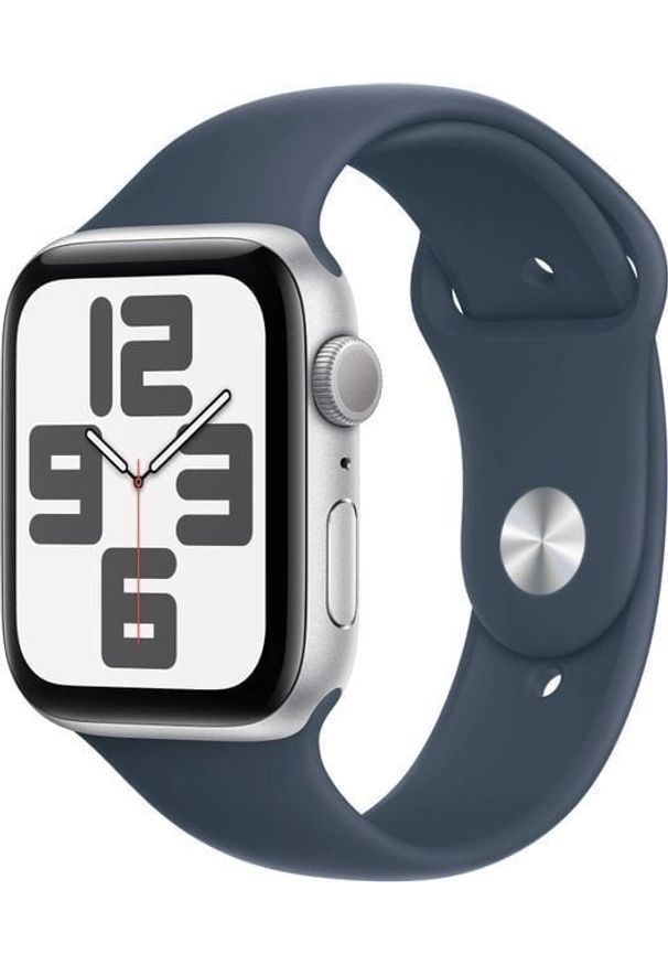 APPLE - Smartwatch Apple Watch SE 2023 GPS 44mm Silver Alu Sport M/L Granatowy (MREE3QP/A). Rodzaj zegarka: smartwatch. Kolor: niebieski. Styl: sportowy