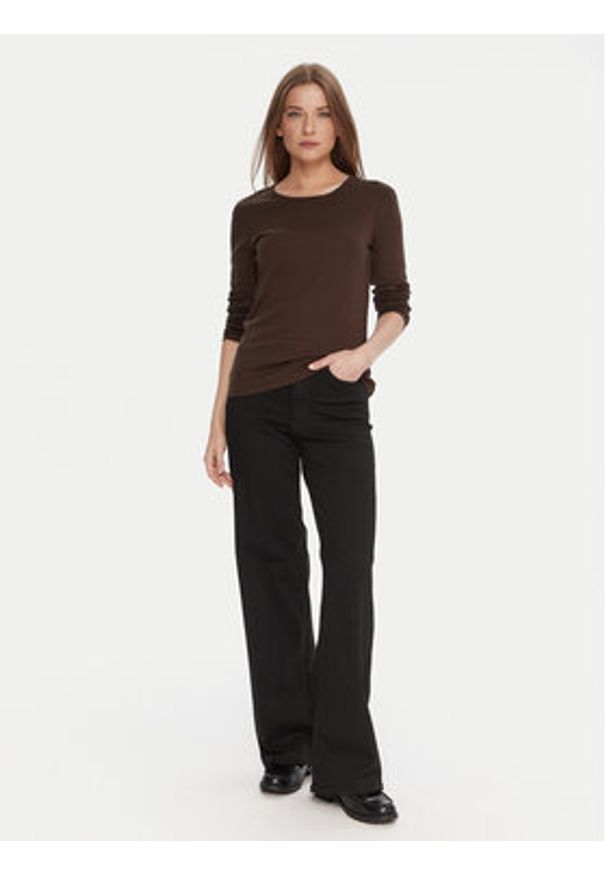 United Colors of Benetton - United Colors Of Benetton Bluzka 3GA2E16F9 Brązowy Regular Fit. Kolor: brązowy. Materiał: bawełna