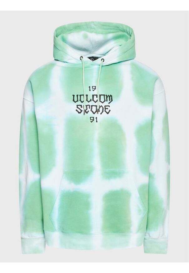 Volcom Bluza Trippin Dye A4112306 Zielony Loose Fit. Kolor: zielony. Materiał: bawełna