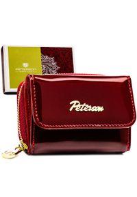 Portfel damski Peterson PTN BC-423229 czerwony. Kolor: czerwony. Materiał: lakier