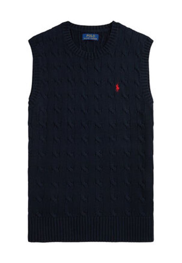 Polo Ralph Lauren Sweter 710979113002 Granatowy Regular Fit. Typ kołnierza: polo. Kolor: niebieski. Materiał: bawełna