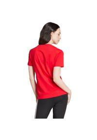 Adidas - Koszulka damska adidas Loungewear Essentials Slim Logo Tee. Kolor: czerwony, biały, wielokolorowy. Sport: fitness
