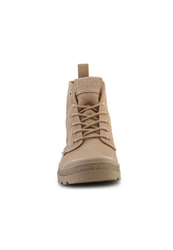 Buty do chodzenia unisex Palladium Pampa Hi Skin Tan. Zapięcie: sznurówki. Kolor: beżowy. Materiał: skóra. Szerokość cholewki: normalna. Sport: turystyka piesza