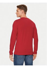 TOMMY HILFIGER - Tommy Hilfiger Longsleeve Stretch Tee MW0MW10804 Czerwony Slim Fit. Kolor: czerwony. Materiał: bawełna. Długość rękawa: długi rękaw #5