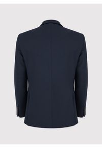 Pako Lorente - PAKO LORENTE – Gładka granatowa marynarka garniturowa. Kolor: niebieski. Materiał: wełna, poliester, elastan. Wzór: gładki. Styl: klasyczny #8