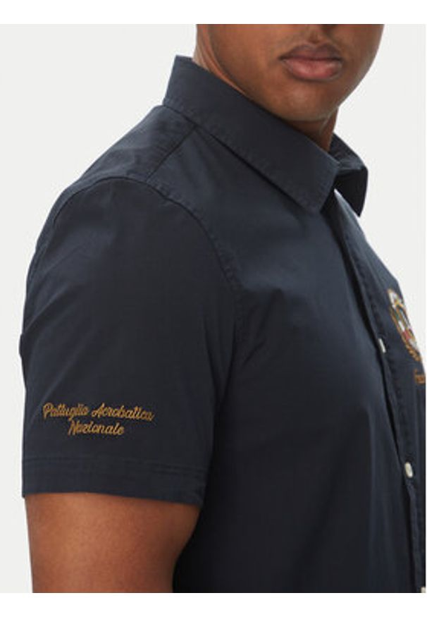 Aeronautica Militare Koszula 251CA1285CT3288 Granatowy Regular Fit. Kolor: niebieski. Materiał: bawełna