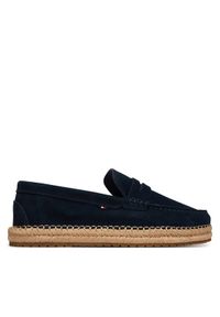TOMMY HILFIGER - Tommy Hilfiger Espadryle Flexible Hilfiger Sde Espadrille FM0FM05794 Granatowy. Kolor: niebieski. Materiał: zamsz, skóra #1