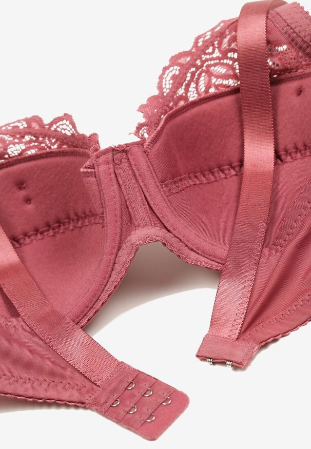 Born2be - Różowy Biustonosz Typu Full Cup z Regulowanymi Ramiączkami Vikiisian. Kolor: różowy