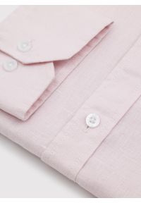 Pako Lorente - PAKO LORENTE - Lniana koszula męska w kolorze różowym. Okazja: na co dzień. Kolor: niebieski, różowy, zielony. Materiał: len. Długość rękawa: długi rękaw. Długość: długie. Wzór: gładki. Sezon: lato. Styl: casual #2