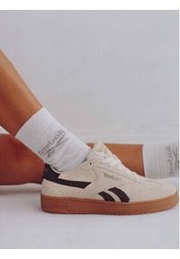 Reebok Sneakersy CEO-FORTE LOUNGER DOUBLE UP AR30255WCYT Beżowy. Kolor: beżowy. Materiał: skóra, zamsz #9