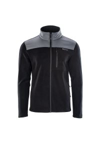 Hi-tec - Polar męski Hi-Tec Hanis 350 - czarny, Rozmiar M. Typ kołnierza: kołnierzyk stójkowy. Kolor: czarny. Materiał: polar. Sport: wspinaczka #1