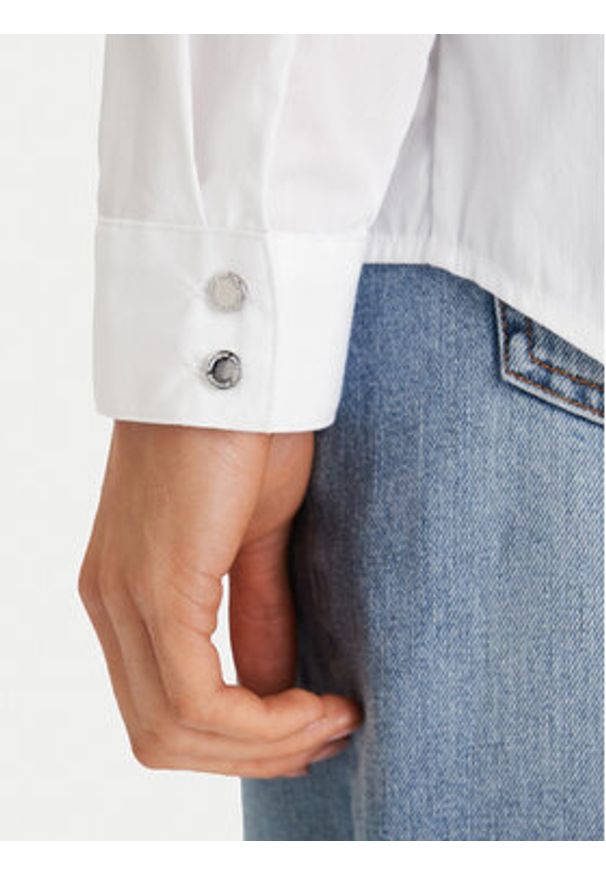 Morgan Koszula 252-CRISTO Biały Loose Fit. Kolor: biały. Materiał: bawełna