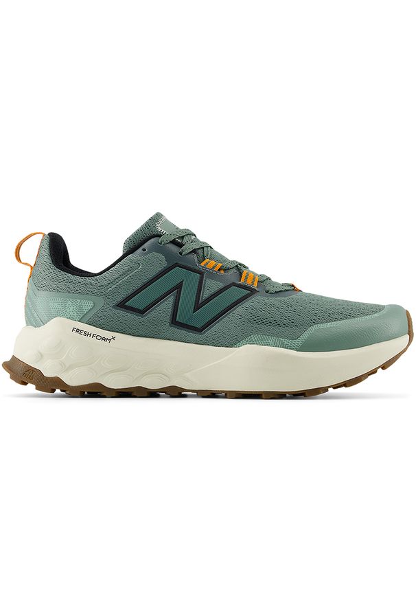 Buty męskie New Balance Fresh Foam Garoé v2 MTGAROD2 – zielone. Okazja: na co dzień. Kolor: zielony. Materiał: guma, materiał, syntetyk. Szerokość cholewki: normalna. Sport: fitness