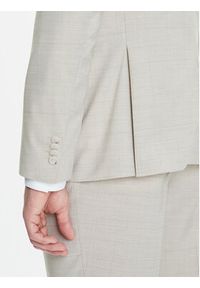 BOSS Garnitur H-Huge 50546099 Beżowy Slim Fit. Kolor: beżowy. Materiał: wełna #8