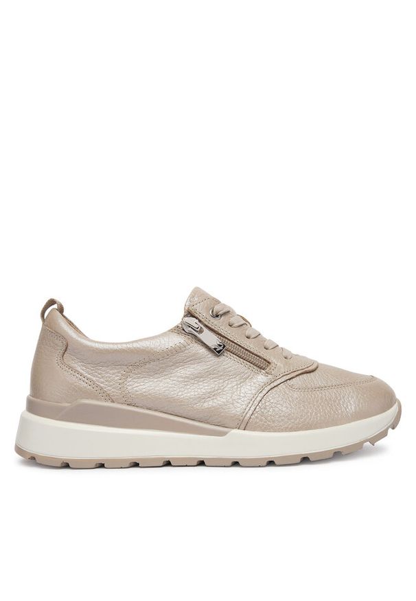 Sneakersy Caprice. Kolor: beżowy