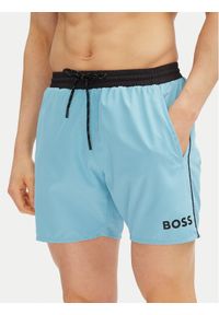 BOSS Szorty kąpielowe Starfish 50514429 Błękitny Regular Fit. Kolor: niebieski. Materiał: syntetyk