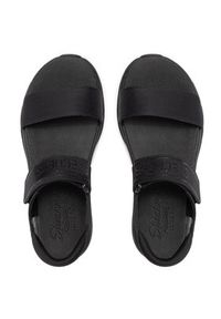 skechers - Skechers Sandały New Block 119226/BBK Czarny. Kolor: czarny. Materiał: materiał #5