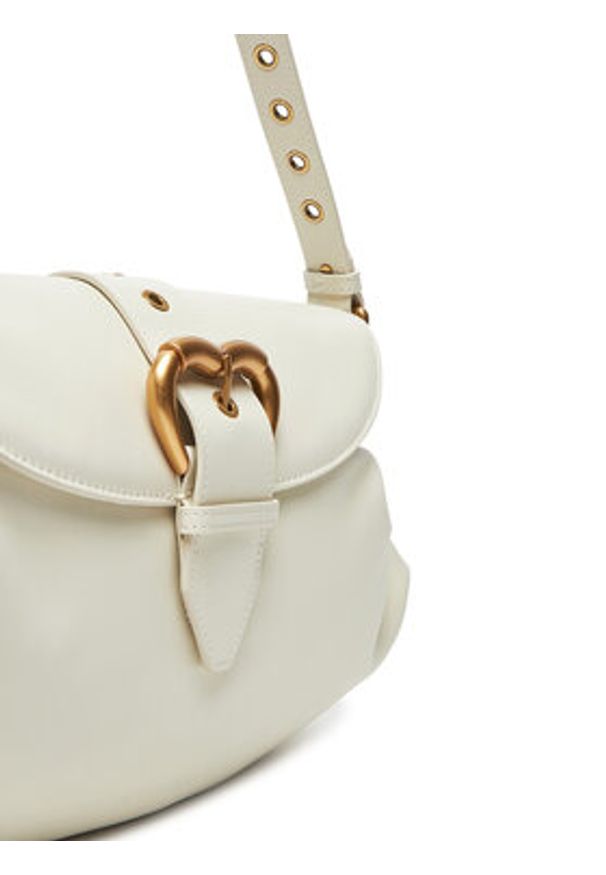 Pinko - PINKO Torebka Jolene Shoulder Classic PE 25 PLTT 102801 A270 Biały. Kolor: biały. Materiał: skórzane