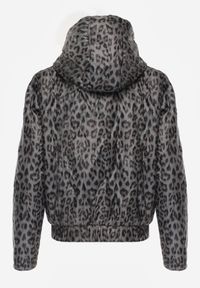 Born2be - Czarno-Zielona Kurtka Przejściowa w Panterkę z Odpinanym Kapturem Antolea. Kolor: zielony. Materiał: poliester, jeans. Wzór: motyw zwierzęcy. Styl: klasyczny #8