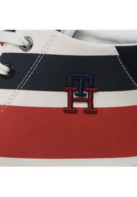 TOMMY HILFIGER - Tommy Hilfiger Sneakersy Th Hi Vulc Street Stripes FM0FM04690 Granatowy. Kolor: niebieski. Materiał: materiał #2