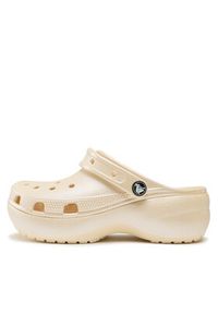 Crocs Klapki Crocs Classic Platform Shimmer Clog 208590 Beżowy. Kolor: beżowy. Obcas: na platformie