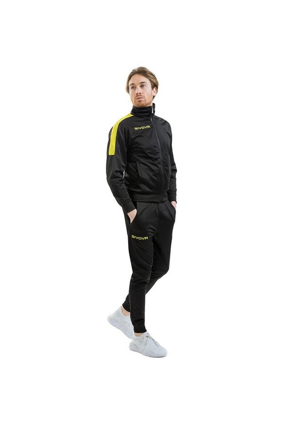 Givova - Dres Męski Tuta Revolution. Kolor: żółty, wielokolorowy, czarny. Materiał: dresówka
