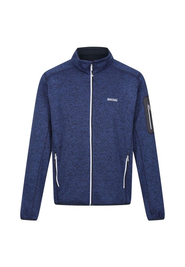 Regatta - Kurtka Polarowa Męska Newhill Pełen Suwak. Kolor: niebieski. Materiał: polar. Sezon: zima. Styl: sportowy. Sport: turystyka piesza