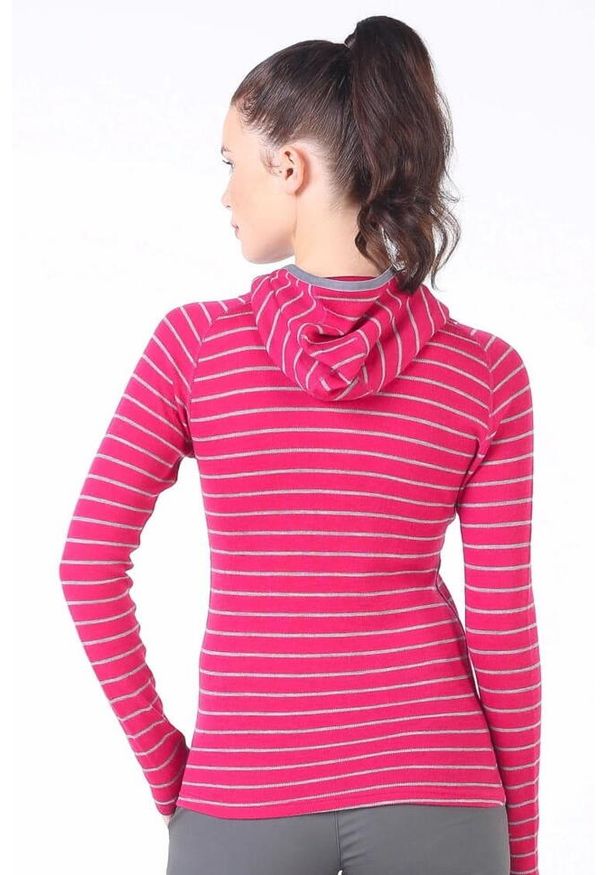 WOOLONA - Bluza turystyczna damska z Kapturem 100% Wełna Merino - Skadi Hoodie. Typ kołnierza: kaptur. Kolor: różowy. Materiał: wełna