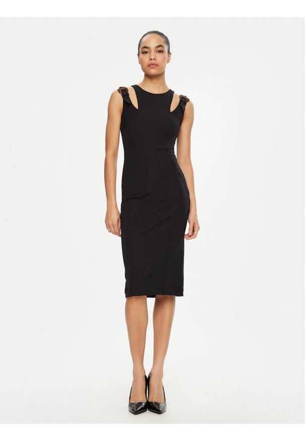 Versace Jeans Couture Sukienka koktajlowa 78HAO913 Czarny Slim Fit. Kolor: czarny. Materiał: wiskoza, syntetyk. Styl: wizytowy