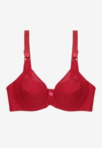 Renee - Bordowy Biustonosz Full Cup z Regulowanymi Ramiączkami Vikole. Kolor: czerwony