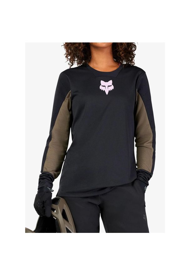 FOX - Bluza rowerowa damska Fox Defend LS Jersey Park. Kolor: czarny. Materiał: jersey