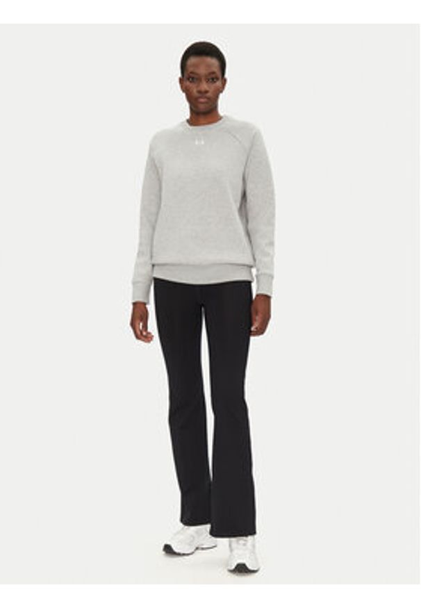 Under Armour Bluza Rival Fleece Crew 1379508 Szary Loose Fit. Kolor: szary. Materiał: bawełna