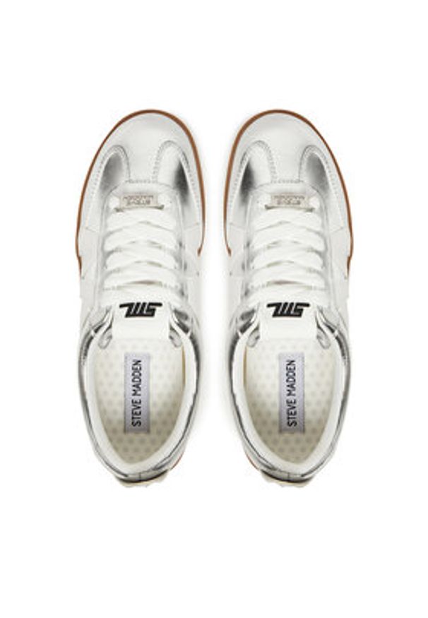 Steve Madden Sneakersy Degree SM11003179 Srebrny. Kolor: srebrny. Materiał: skóra