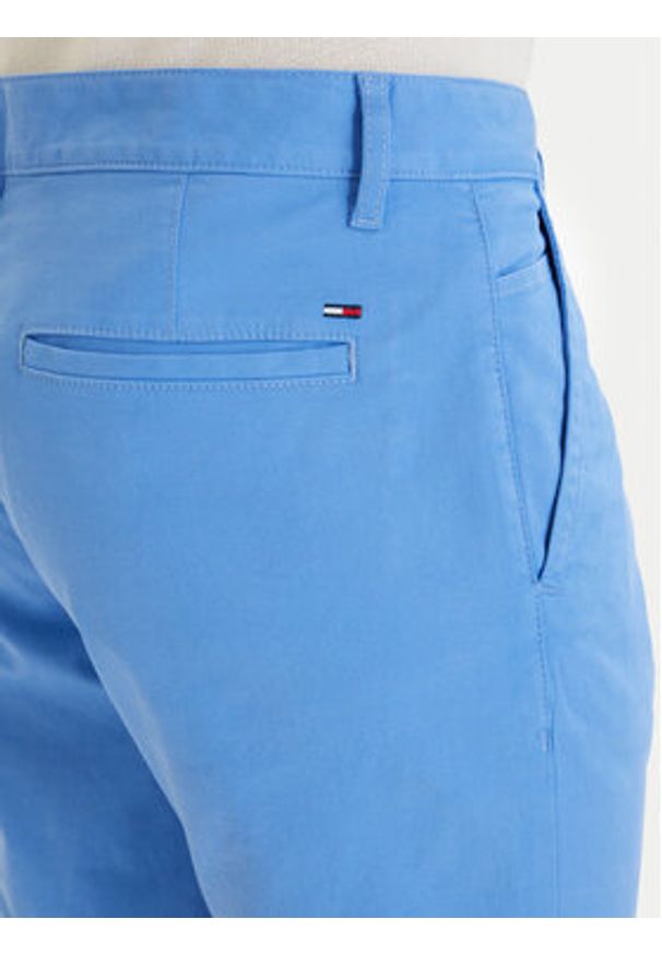 Tommy Jeans Szorty materiałowe Scanton DM0DM22852 Niebieski Slim Fit. Kolor: niebieski. Materiał: bawełna