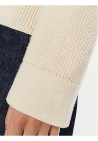 TOMMY HILFIGER - Tommy Hilfiger Golf WW0WW43094 Écru Regular Fit. Typ kołnierza: golf. Materiał: bawełna #3