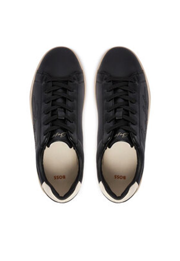 BOSS Sneakersy Everlynn 50563441 Czarny. Kolor: czarny. Materiał: skóra