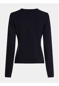 TOMMY HILFIGER - Tommy Hilfiger Sweter WW0WW40264 Granatowy Regular Fit. Kolor: niebieski. Materiał: wełna #7